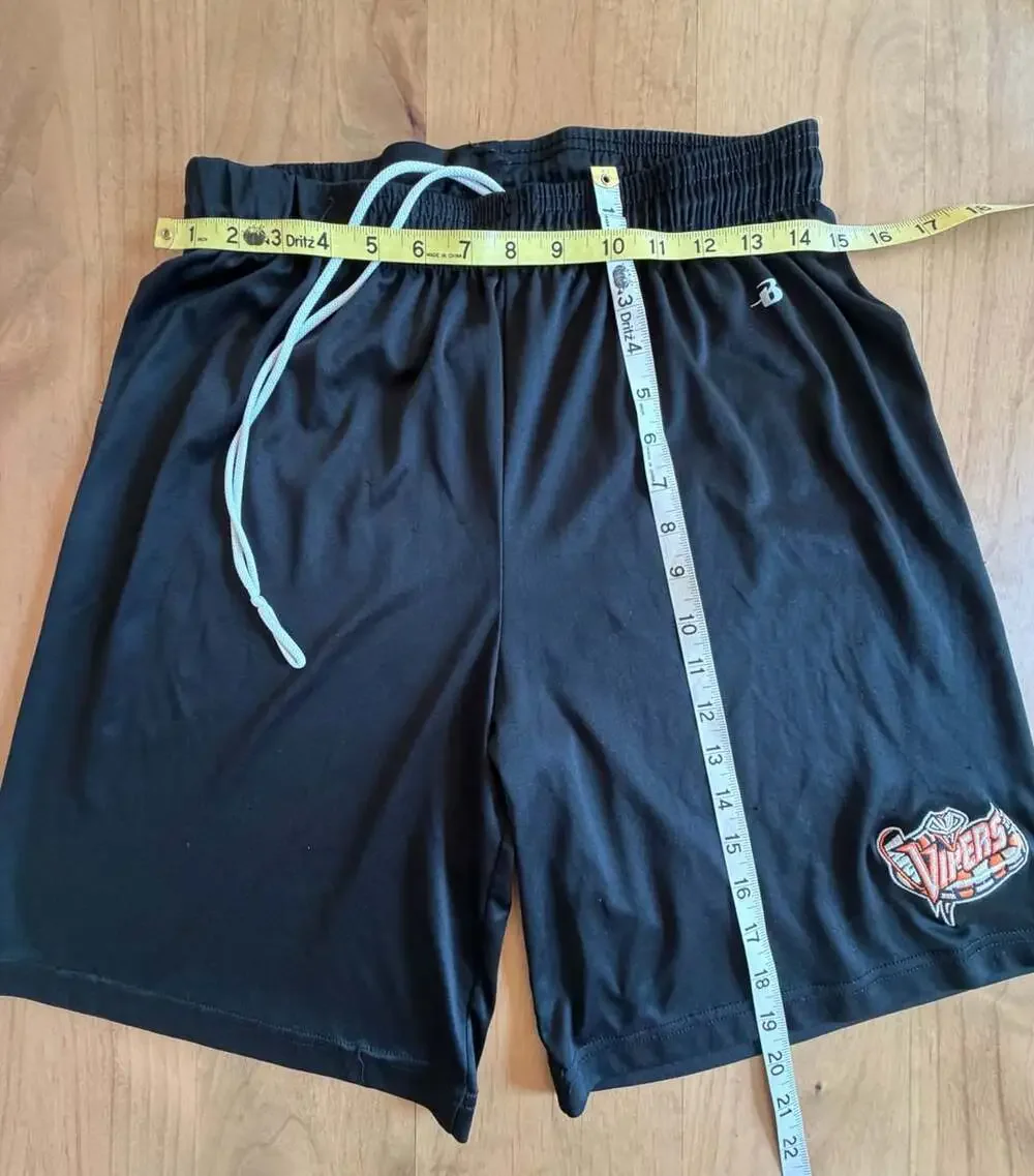 Badger Sport Vipers V-Logo Athletic Basketball Shorts Black Size S
